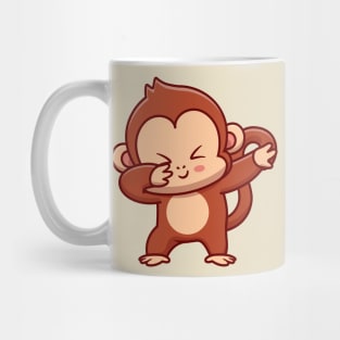 Cute Monkey Dabbing Cartoon Mug